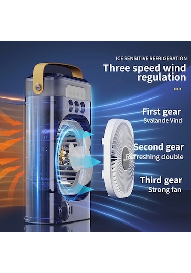 Xuweiwei 3 Hizli Tasinabilir Mini Masa Fanı Siyah Sessiz Usb Destekli Modern Tasarimli Ic Dis Mekan Kullanimi Ev Ofis Ve Seyahat