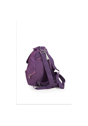 Küçük Boy Krinkıl / Klinkır Su Geçirmez Uzun Askılı Çok Gözlü Günlük Kadın Sırt Çantası Mor 12-4g Mor