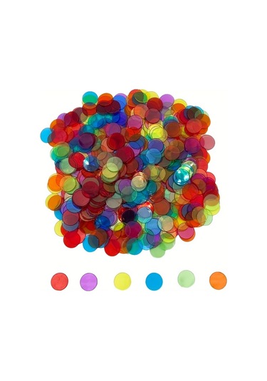 Cordial 100 Parça Çok Renkli Sayma Çemberi - 25mm Şeffaf Ve Mat Eğitim Araçları