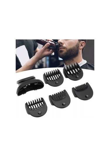 Mufunye Braun Seri 3 Uyumlu Tıraş Makinesi Bileşeni Seti - 5 Adet Rehber Tarak 1/2/3/5/7mm + 1 Adet Tıraş Başlığı - Keskin Bıçaklı, Hassas Kesim - Yedek Parça Zr-7976