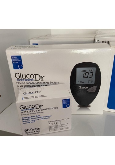 Gluco Dr Şeker Ölçme Cihazı + 50 Adet Super Sensor Strip