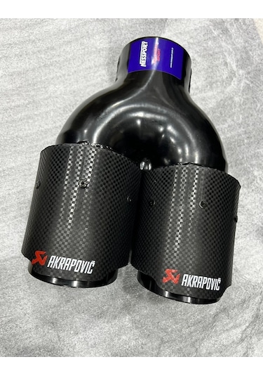 Akrapoviç Yerli 76 Mm Egzoz Ucu Çiftli Eşit