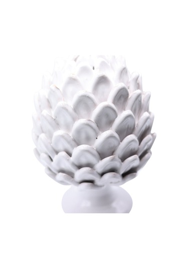 Beyaz Dekoratif Kozalak 27 Cm