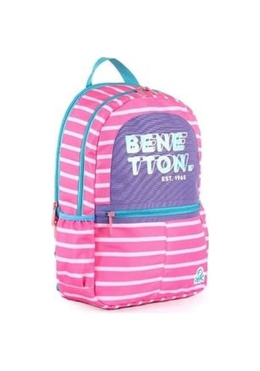 Unıted Colors Of Benetton Çift Bölmeli Sırt Çantası 03752 Pembe