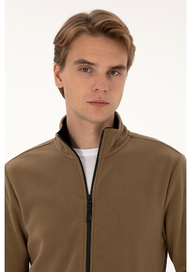 U.s. Polo Assn. Erkek Haki Hırka Örme 50313779-vr027 Haki