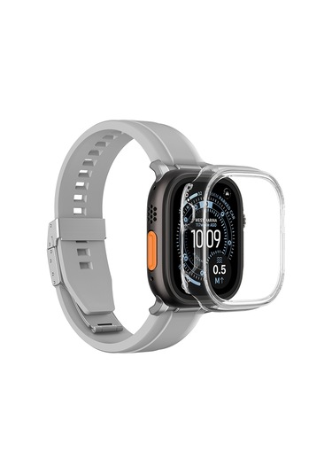Watch Ultra 49mm Uyumlu Amazingthing Radix Minimal Fullguard Sert Pc Kasa Ve Ekran Koruyucu Şeffaf