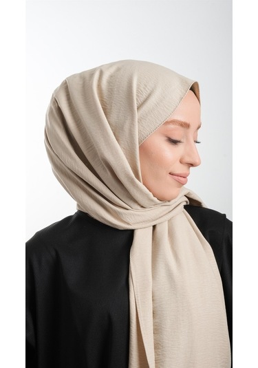 Hürrem Bone 202105_12 Pamuk Düz Klasik Caz Şal Bej