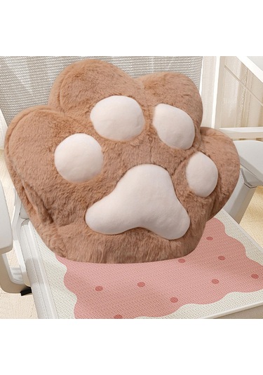 Suntek Kedi Pençesi Yastık Battaniye Sevimli  Koyu Kahverengi