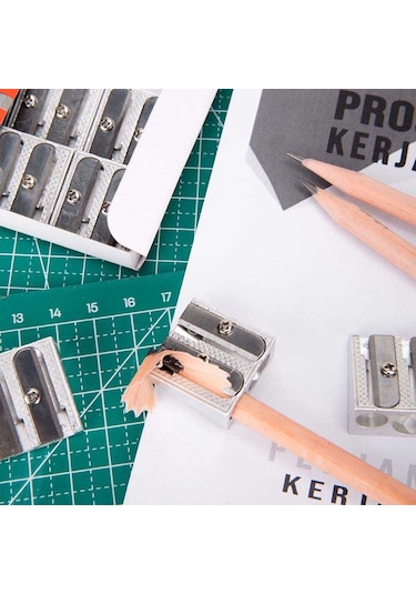Deli Klasik Metal Çift Ağızlı Kalemtraş 39762