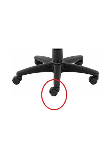 Depolife Tekerlek Ofis Büro Koltuğu Tekerleği Yıldız Ayak Için Sekmanlı Te