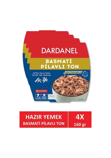 Dardanel Aç Ye Hazır Yemek Basmati Pilavlı Ton Balığı 160 Gr X 4 Adet