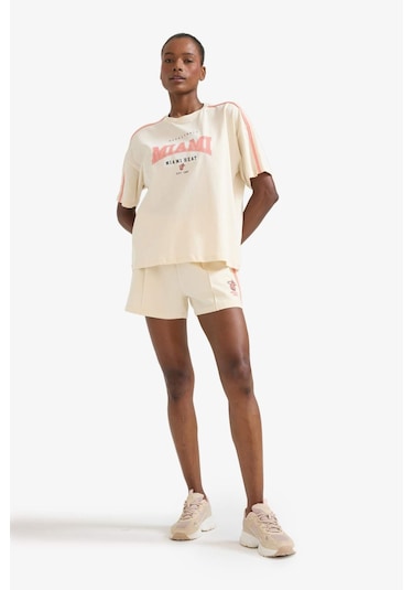 DeFactoFit NBA Miami Heat Standart Fit Kısa Paça Şort E3834AX25SMBG700