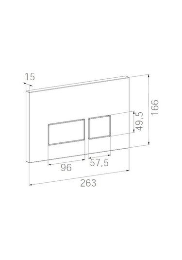 9008384421917 - Turkuaz Ova Gömme Rezervuar 3'lü Set Kumanda Paneli+stop Valf Krom - Mat