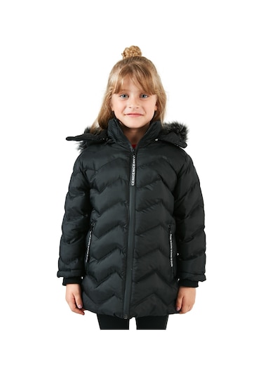 Lela Peluş Astarlı Yakası Suni Kürklü Çıkarılabilir Kapüşonlu Kışlık Kız Çocuk Mont 5766041 Siyah Lela Peluş Astarlı Yakası Suni Kürklü Çıkarılabilir Kapüşonlu Kışlık Kız Çocuk Mont 5766041 Siyah