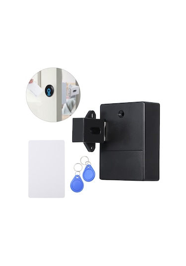 Suofeng Gizli Rfıd Dolap Kilit - Ahşap Dolap/çekmece/depolama Kutusu İçin - 2 Anahtar + Kart İle Güvenlik - Dıy Kurulum - Pil Yok