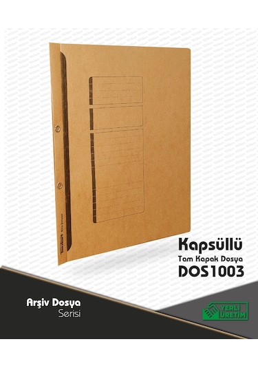 Tam Kapak 1. Karton Dosya Kraft 100 Lü Paket