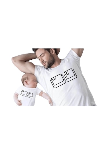 Baba & Oğul Baskılı T-Shirt
