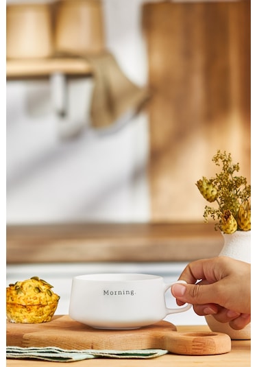 Emsan Morning New Bone Kupa 320 Ml Beyaz