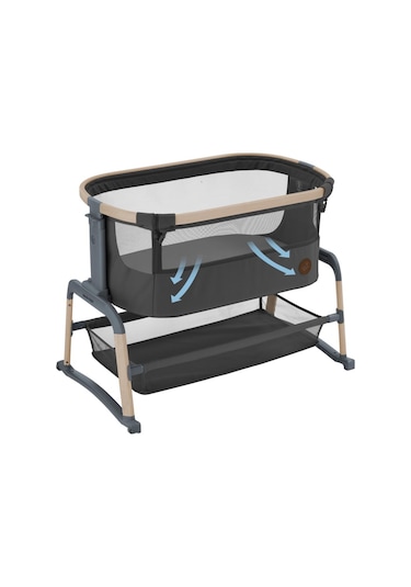 Maxi-Cosi Iora Air Sallanabilen Ahşap Görünümlü Anne Yanı Beşik Beyond Graphite Antrasit Maxi-Cosi Iora Air Sallanabilen Ahşap Görünümlü Anne Yanı Beşik Beyond Graphite Antrasit