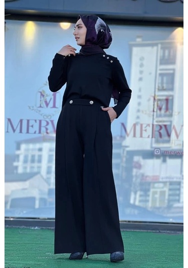 Miss Dalida 6018 Siyah Triko Takım Çok Renkli