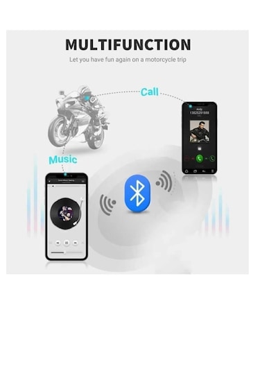 Vothoon D60 5x Rgb Işıklı Bluetooth Intercom Motosiklet Kask Kulaklığı