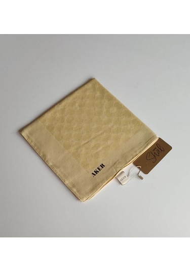 Sarı Elegance Monogram Eşarp SArı