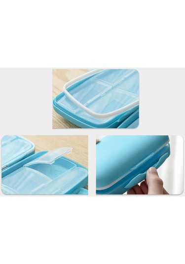 Suntek 7 Gün İlaç Kabı Tutucu Tablet Hap Sıralayıcısı Mavi