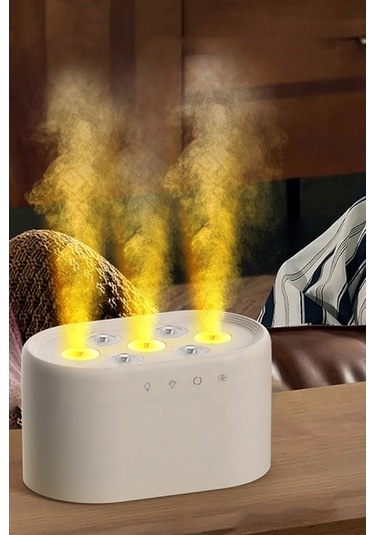 Ultrasonik Hava Nemlendirici 7 Renk Işıklı Aroma Difüzörü Dinamik Buhar Makinesi 1000 Ml