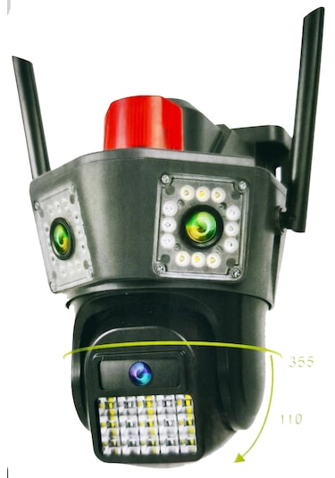 Apronx Apx-wpg490 9mp 3.6mm Üç Kamera 42 Led Wifi Ptz