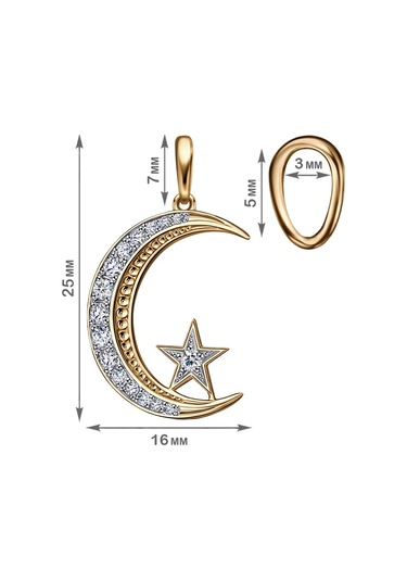 Veronika Altın Kaplama 925 Gümüş Hilal Kolye 142643530