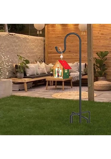 Saksı Tutucu Yüksekliği Ayarlanabilir Paslanmaz Korozyona Dayanıklı Kuş Besleyici Kutup Güneş Işığı Fener Askı Kancası