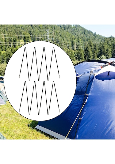 Homyl Fiberglas Çadır Direkleri Yedek Siyah Kamp 3,4-m-2-kişi Siyah