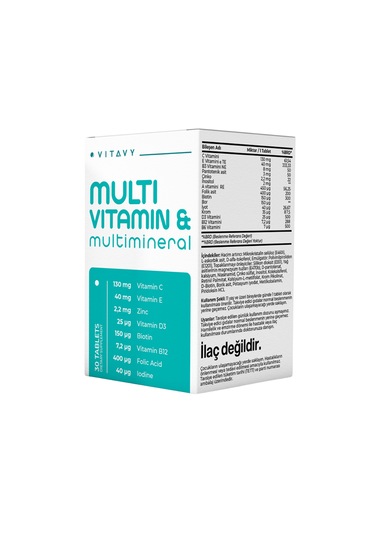 Multivitamin & Multimineral 1x30 Tablet İkili Set