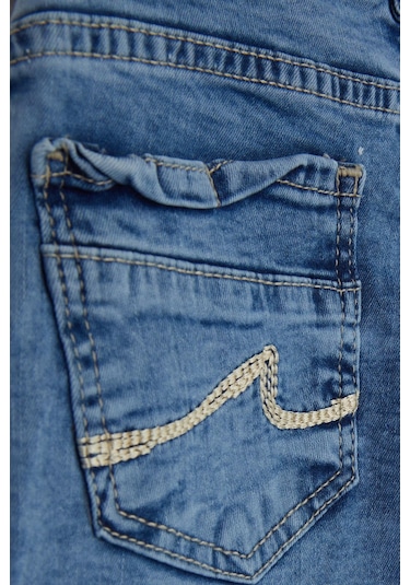 Breeze Erkek Çocuk Kot Pantolon Arka Cepleri Nakışlı 2-6 Yaş, Mavi