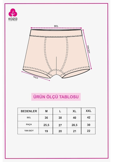 Koza İç Giyim Erkek Üçlü Pamuklu Likralı Boxer Ko9003bx Lacivert - Yeşil