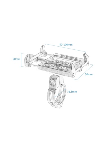 Skycity Al6063 Alüminyum Bisiklet Telefon Tutucu, 3.5-6.2 İnç Telefonlar İçin Uyumlu, Kolye Ve Gövde Kapağına Hızlı Kurulum, Siyah Siyah