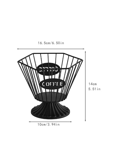 Homyl Kapsül Tutucu Yaratıcı Pratik Kahve Pod Bar Kafe Oturma Siyah