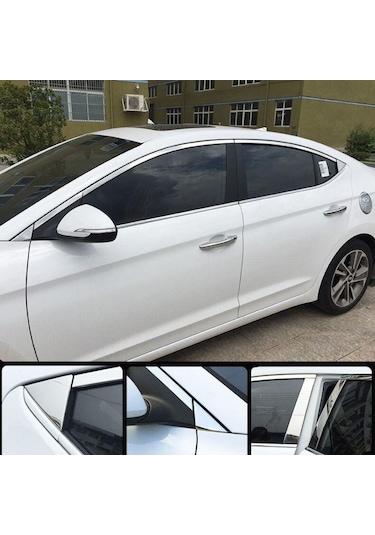 Hyundai Elantra Krom Cam Çerçevesi Set 2016-2019 14 Parça
