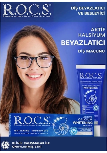 R.o.c.s Aktif Kalsiyum & Pro Parlatma Diş Bakım Seti