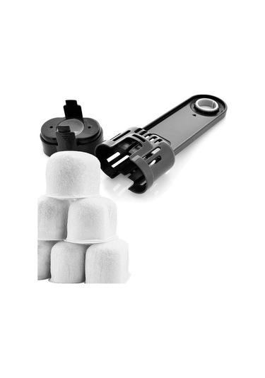 Metabagua Bwf100 Makinelerine Uyumlu 6'lı Paket Kömür Filtreleri, Espresso Makinesi Su Filtresi Değişimleri Xa9gje Beyaz