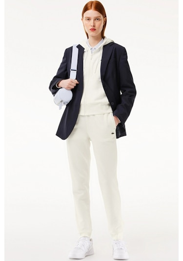Lacoste Kadın Straight Fit Beyaz Eşofman Altı Beyaz