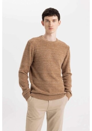 Defacto Standart Fit Normal Kesim Bisiklet Yaka Dokulu Basic Düz Triko Kazak R1175AZ24WNBN153 Kahverengi Defacto Standart Fit Normal Kesim Bisiklet Yaka Dokulu Basic Düz Triko Kazak R1175AZ24WNBN153 Kahverengi