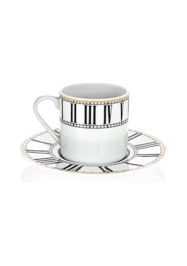 Saat Çay Fincanı Beyaz