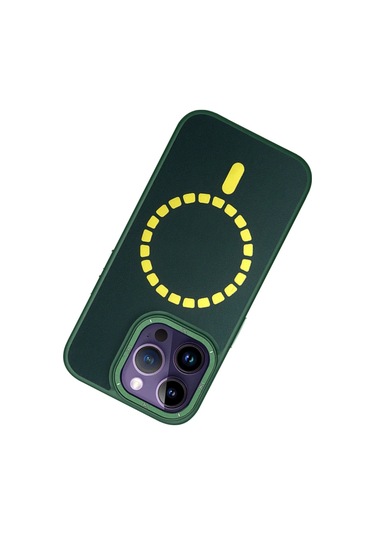 İphone 13 Pro Kılıf Hbc-156 Forum Magneticsafe Kapak - Koyu Yeşil