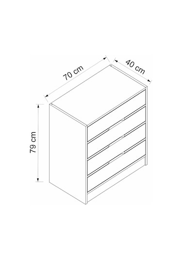 Elina Şifonyer 4ç - Dore Antrasit