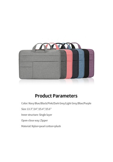 Neevoyu 15.6 İnç Pembe İş Laptop Çantası - Zıplayıcı Kapaklı, Yüngül Ve Şık Nylon İş Çantası Pembe