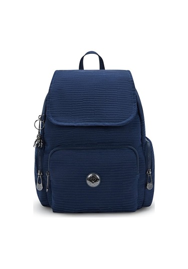 Kıplıng City Zip S Küçük Boy Sırt Çantası Lacivert Nıght Ocean Jacquard Lacivert