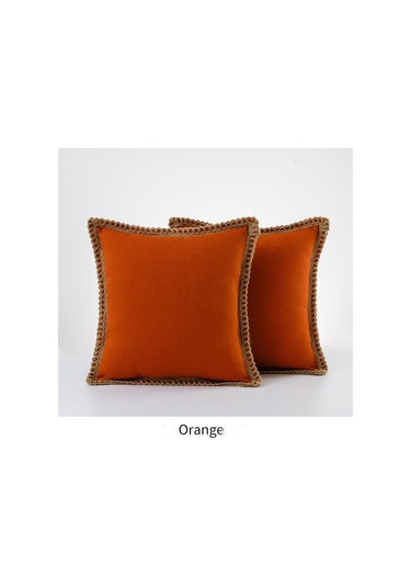 Turuncu 1 Adet İskandinav Düz Renk Ev Ürün Yastık Örtüsü Alt Pamuk Keten Yastık Örtüsü A Kapakları Çuval Yastık & Kırlent 56805129