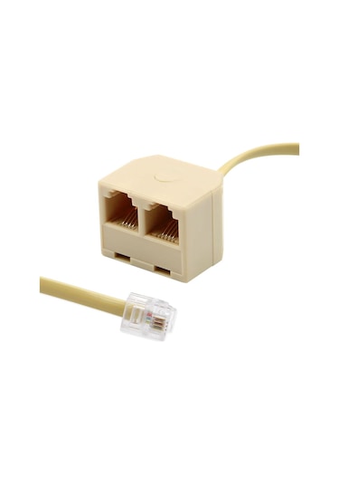 Rj11 2in1 Spitter Rj11 Telefon Hat Çoklayıcı Splitter 1 Giriş 2 Çıkış