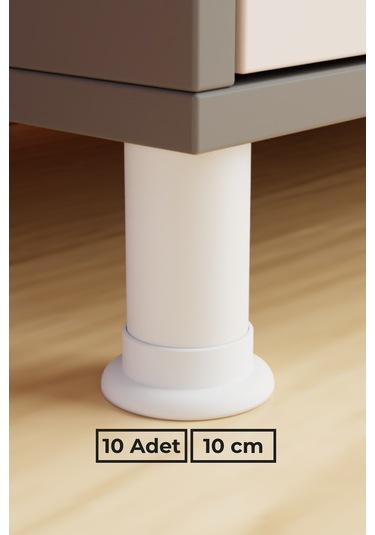 Beyaz 10 Cm 10 Lu Mobilya Koltuk Baza Masa Ofis Dolap Ayağı Ayakları Dayanıklı Modern Tasarım Gzm Beyaz 10 Cm